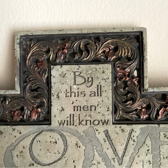 Decorative Cross Wall Art with Inspirational Quote - Picture 5 of 15